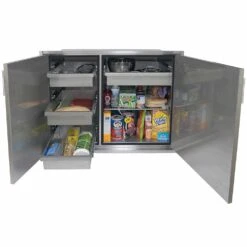 Alfresco Grills 42 X 33-Inch Stainless Steel Enclosed Water Resistant Dry Storage Pantry 8 Alfresco Grills 42 X 33-Inch Stainless Steel Enclosed Water Resistant Dry Storage Pantry -BBQ Haven Shop Alfresco Grills 42 x 33 Inch Stainless Steel Enclosed Water Resistant Dry Storage Pantry AXEDSP 42H Open