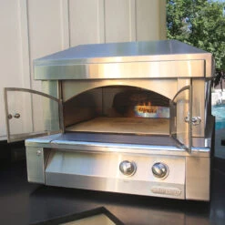 Alfresco Grills 30-Inch Countertop Natural Gas Outdoor Pizza Oven -BBQ Haven Shop Alfresco Pizza Oven Countertop Open 1