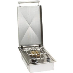 American Outdoor Grill 15,000 BTU Drop-In Natural Gas Single Side Burner With Stainless Steel Lid