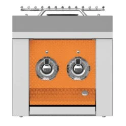 Aspire By Hestan 30,000 BTU Built-In Natural Gas Double Side Burner With Stainless Steel Lid - Citra