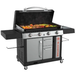 Blackstone Griddle Culinary Pro Cabinet 36-in 4-Burner Freestanding Propane Gas Commercial Style Flat Top Grill