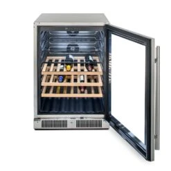 Blaze 24-Inch 5.5 Cu. Ft. Outdoor Rated Beverage Cooler With Glass Door -BBQ Haven Shop Blaze 24 Inch 5 5 Cu Ft Outdoor Rated Beverage Cooler with Glass Door Stocked