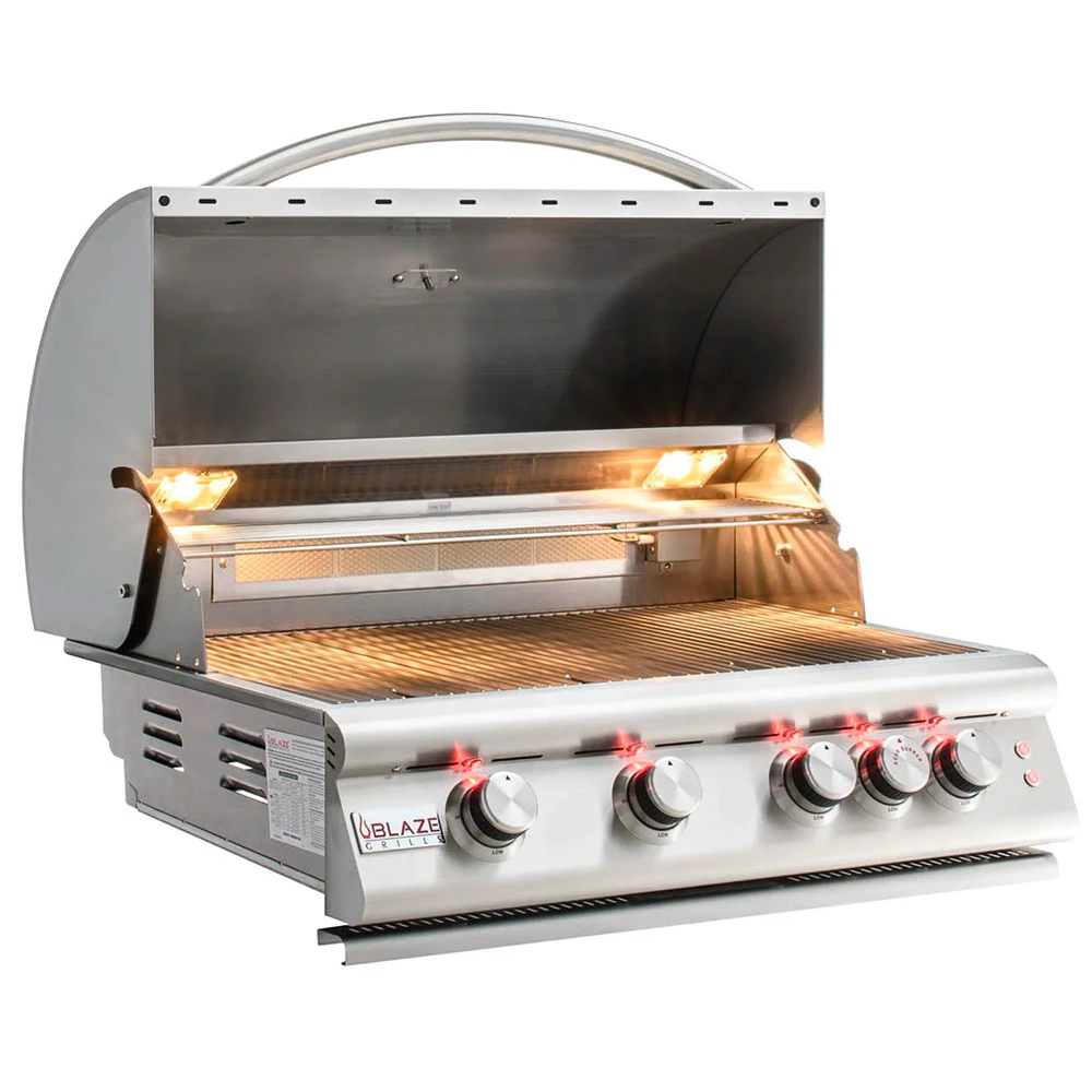 Blaze Grills LTE 32-Inch 4-Burner Built-In Natural Gas Grill With Rear Infrared Burner & Grill Lights 1 Blaze Grills LTE 32-Inch 4-Burner Built-In Natural Gas Grill With Rear Infrared Burner & Grill Lights