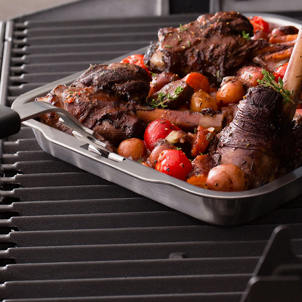 Broil King 13-Inch X 10-Inch Stainless Steel Roasting And Drip Pan Grease Tray Liner 2 Broil King 13-Inch X 10-Inch Stainless Steel Roasting And Drip Pan Grease Tray Liner - Image 2