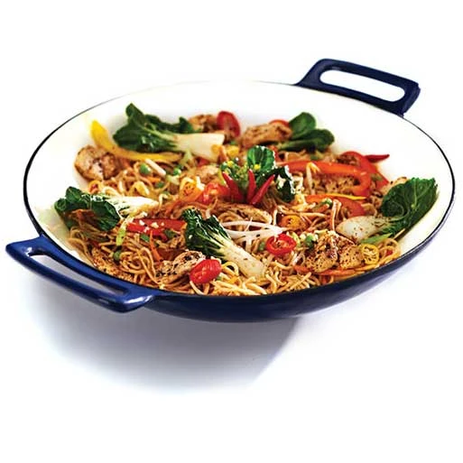 Broil King 14-Inch Diameter Round Porcelain Cast Iron Grill Wok 2 Broil King 14-Inch Diameter Round Porcelain Cast Iron Grill Wok - Image 2