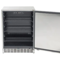 Bull BBQ 24-Inch 5.0 Cu. Ft. Capacity Stainless Steel Outdoor Rated Compact Refrigerator With Locking Door -BBQ Haven Shop Bull BBQ 24 Inch 5 0 Cu Ft Capacity Stainless Steel Outdoor Rated Compact Refrigerator with Locking Door 12100 Open
