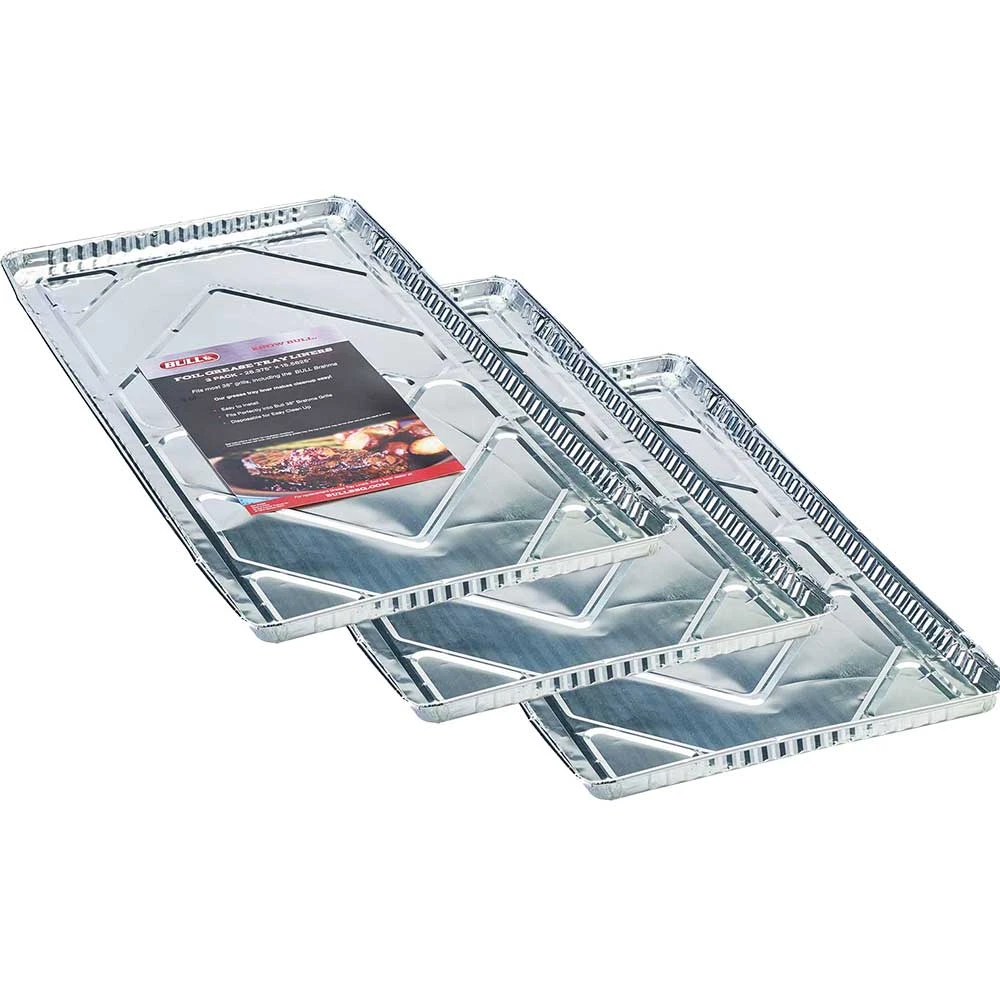 Bull BBQ 28-Inch X 15-Inch Drip Pan Grease Tray Liners - Fits Bull BBQ 38-Inch 5-Burner Gas Grills - Set Of 3 1 Bull BBQ 28-Inch X 15-Inch Drip Pan Grease Tray Liners - Fits Bull BBQ 38-Inch 5-Burner Gas Grills - Set Of 3