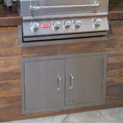 Bull BBQ 25-Inch Stainless Steel Double Access Door With Paper Towel Holder 11 Bull BBQ 25-Inch Stainless Steel Double Access Door With Paper Towel Holder -BBQ Haven Shop Bull BBQ 25 Inch Stainless Steel Double Access Door with Paper Towel Holder 33570 Lifestyle