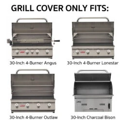 Bull BBQ 30-Inch Premium Grill Cover For Built-In Grills - Fits Bull BBQ Angus, Lonestar Select, Outlaw And Bison Charcoal 7 Bull BBQ 30-Inch Premium Grill Cover For Built-In Grills - Fits Bull BBQ Angus, Lonestar Select, Outlaw And Bison Charcoal -BBQ Haven Shop Bull BBQ 30 Inch Premium Grill Cover for Built In Grills Fits Bull BBQ Angus Lonestar Select Outlaw and Bison Charcoal Cover Only Fits These Models 1