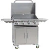 Bull BBQ 30-Inch 4-Burner Freestanding Natural Gas Commercial Style Flat Top Griddle