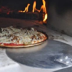 Chicago Brick Oven Aluminum 9-Inch Diameter Round Turning Pizza Peel With Detachable Wooden Handle