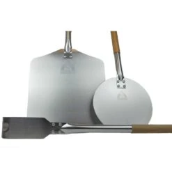 Chicago Brick Oven Aluminum 9-Inch Diameter Round Turning Pizza Peel With Detachable Wooden Handle -BBQ Haven Shop Chicago Brick Oven Aluminum 9 Inch Diameter Round Turning Pizza Peel with Detachable Wooden Handle CBO A PZA PEL TRN 9 Group