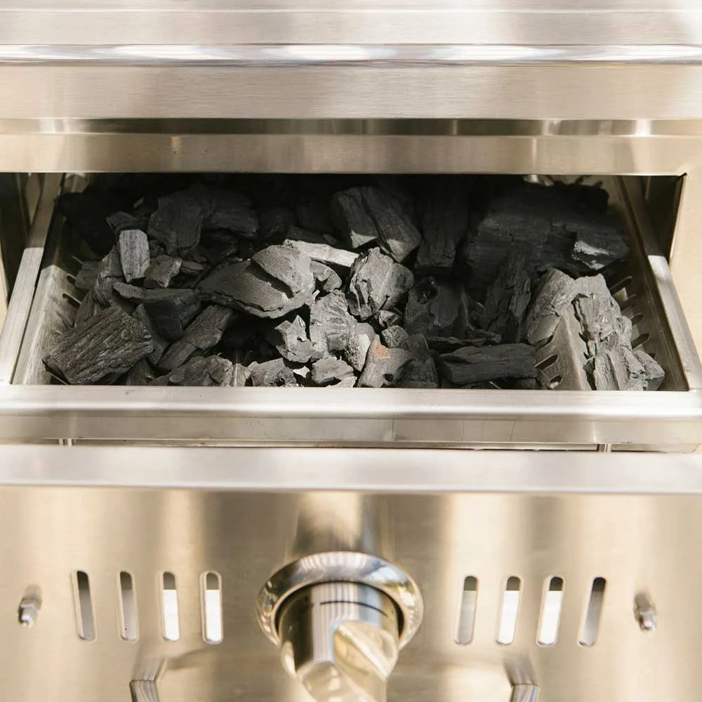 Coyote 36-Inch Built-In Stainless Steel Charcoal Grill With Adjustable Charcoal Tray 5 Coyote 36-Inch Built-In Stainless Steel Charcoal Grill With Adjustable Charcoal Tray - Image 5