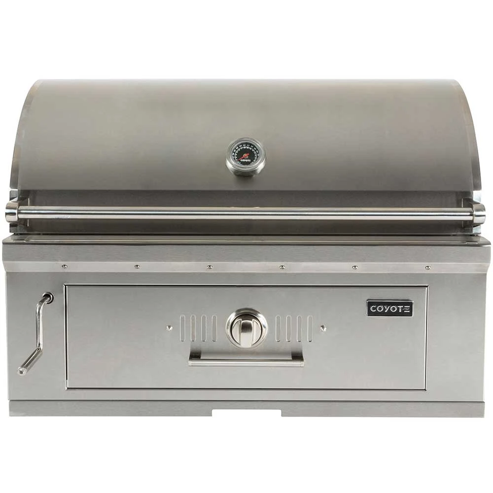 Coyote 36-Inch Built-In Stainless Steel Charcoal Grill With Adjustable Charcoal Tray 2 Coyote 36-Inch Built-In Stainless Steel Charcoal Grill With Adjustable Charcoal Tray - Image 2