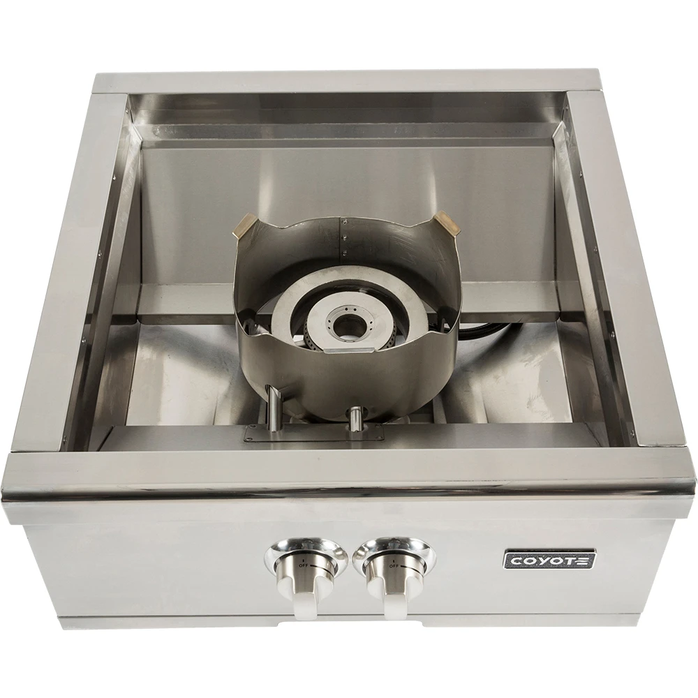 Coyote 60,000 BTU Freestanding Propane Gas High Performance Power Burner With Wok Ring & Stainless Steel Lid 3 Coyote 60,000 BTU Freestanding Propane Gas High Performance Power Burner With Wok Ring & Stainless Steel Lid - Image 3