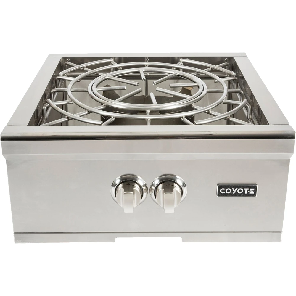 Coyote 60,000 BTU Freestanding Propane Gas High Performance Power Burner With Wok Ring & Stainless Steel Lid 2 Coyote 60,000 BTU Freestanding Propane Gas High Performance Power Burner With Wok Ring & Stainless Steel Lid - Image 2