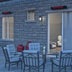 Dimplex Heat-IR Series Indoor/Outdoor 35-Inch 1800W Single Element Electric Infrared Wall-Mounted Patio Heater - 240V - Stainless Steel 13 Dimplex Heat-IR Series Indoor/Outdoor 35-Inch 1800W Single Element Electric Infrared Wall-Mounted Patio Heater - 240V - Stainless Steel -BBQ Haven Shop Dimplex Indoor Outdoor 1800W Single Element Electric Infrared Patio Heater 240V DIR18A10GR Lifestyle