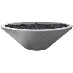 Prism Hardscapes Embarcadero Pedestal 31-Inch Round 65,000 BTU Propane Gas Fire Pit Bowl - Natural