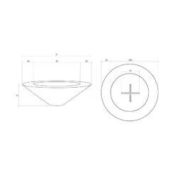 Prism Hardscapes Embarcadero Pedestal 31-Inch Round 65,000 BTU Propane Gas Fire Pit Bowl - Natural -BBQ Haven Shop Embarcadero Pedestal diagram v2 5