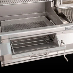 Fire Magic Aurora A830i 48-Inch Built-In Propane Gas & Charcoal Combo Grill With Infrared Burner -BBQ Haven Shop FM Closeup Aurora 830 Charcoal Burner