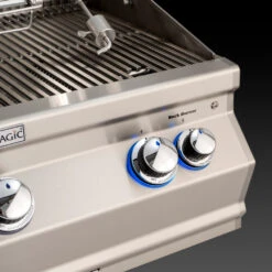 Fire Magic Aurora A660i 30-Inch 3-Burner Built-In Natural Gas Grill With Rear Burner And Magic View Window -BBQ Haven Shop FM Closeup Aurora Back Lit Knobs 1