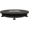 Prism Hardscapes Fuego 89-Inch 125,000 BTU Natural Gas Round Fire Pit Table - Ebony