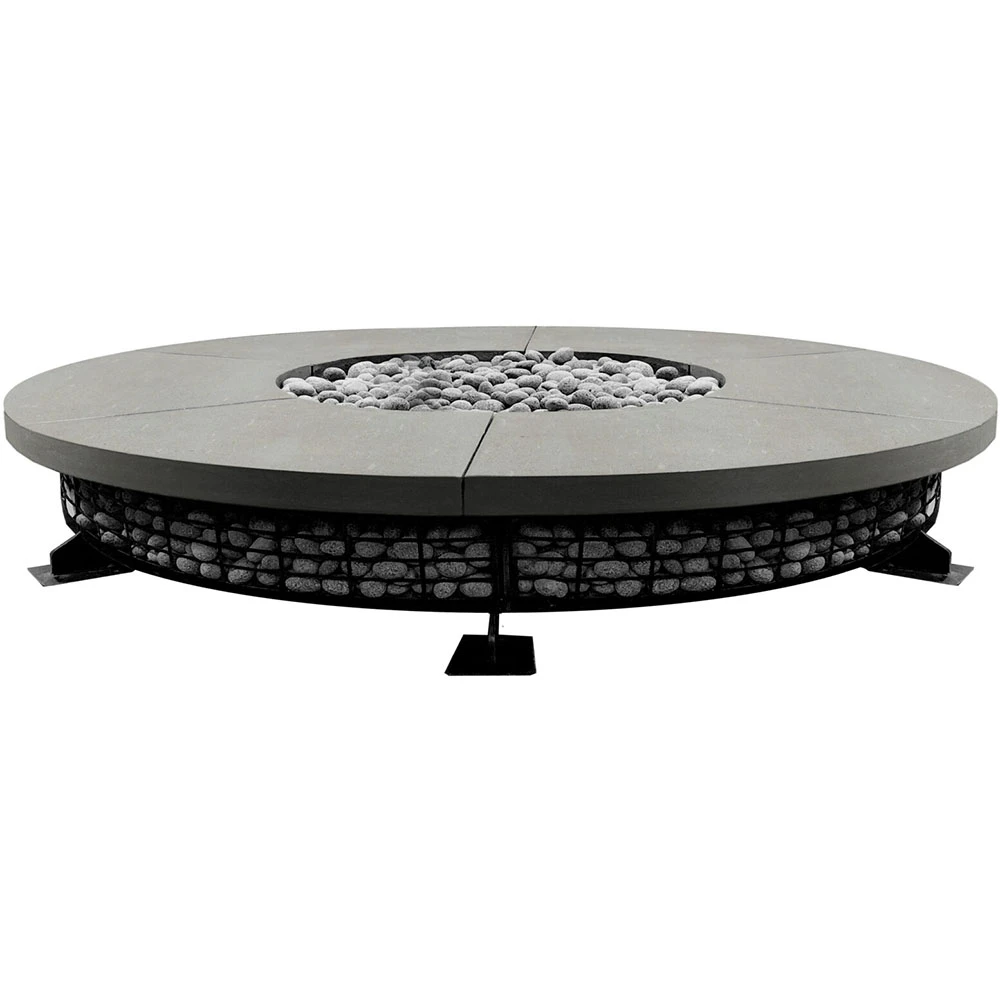 Prism Hardscapes Fuego 89-Inch 125,000 BTU Natural Gas Round Fire Pit Table - Natural 1 Prism Hardscapes Fuego 89-Inch 125,000 BTU Natural Gas Round Fire Pit Table - Natural