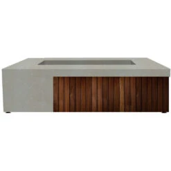 Prism Hardscapes Fairmont 72-Inch 65,000 BTU Natural Gas Rectangular Fire Pit Table - Natural