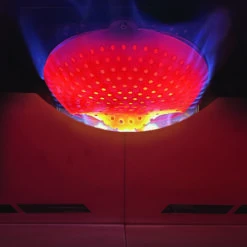 Hestan Campania 33-Inch Stainless Steel Built-In/Countertop Natural Gas Outdoor Pizza Oven - Pacific Fog -BBQ Haven Shop Flame profile