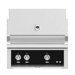 Hestan 30-Inch 2-Burner Built-In Natural Gas Grill With All Infrared Sear Burners And Rotisserie Burner - Stealth