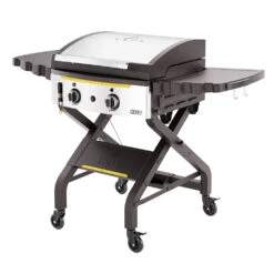 Halo Elite 2B 24-Inch 2-Burner Freestanding Propane Gas Commercial Style Flat Top Griddle With Hood
