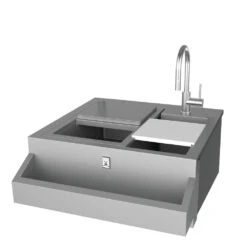 Hestan 30-Inch Stainless Steel Built-In Bar Center With Ice Chest & Sink