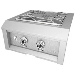 Hestan 70,000 BTU Built-In Propane Gas High Performance Power Burner With Wok Ring & Stainless Steel Lid - Steeletto