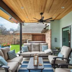 Infratech CD-Series 33-Inch 3000W Dual Element Electric Infrated Patio Heater - 277V - Grey -BBQ Haven Shop Infratech CD Series Lifestyle 2 5