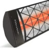 Infratech Contemporary Motif Collection 39-Inch 5000W Dual Element Electric Infrated Patio Heater - 277V - Black