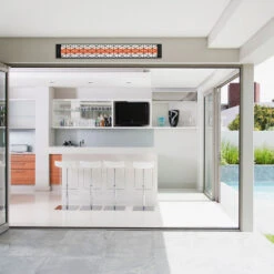 Infratech Contemporary Motif Collection 39-Inch 5000W Dual Element Electric Infrated Patio Heater - 277V - Black -BBQ Haven Shop Infratech Dual Motif Collection Contemporary Lifestyle 1