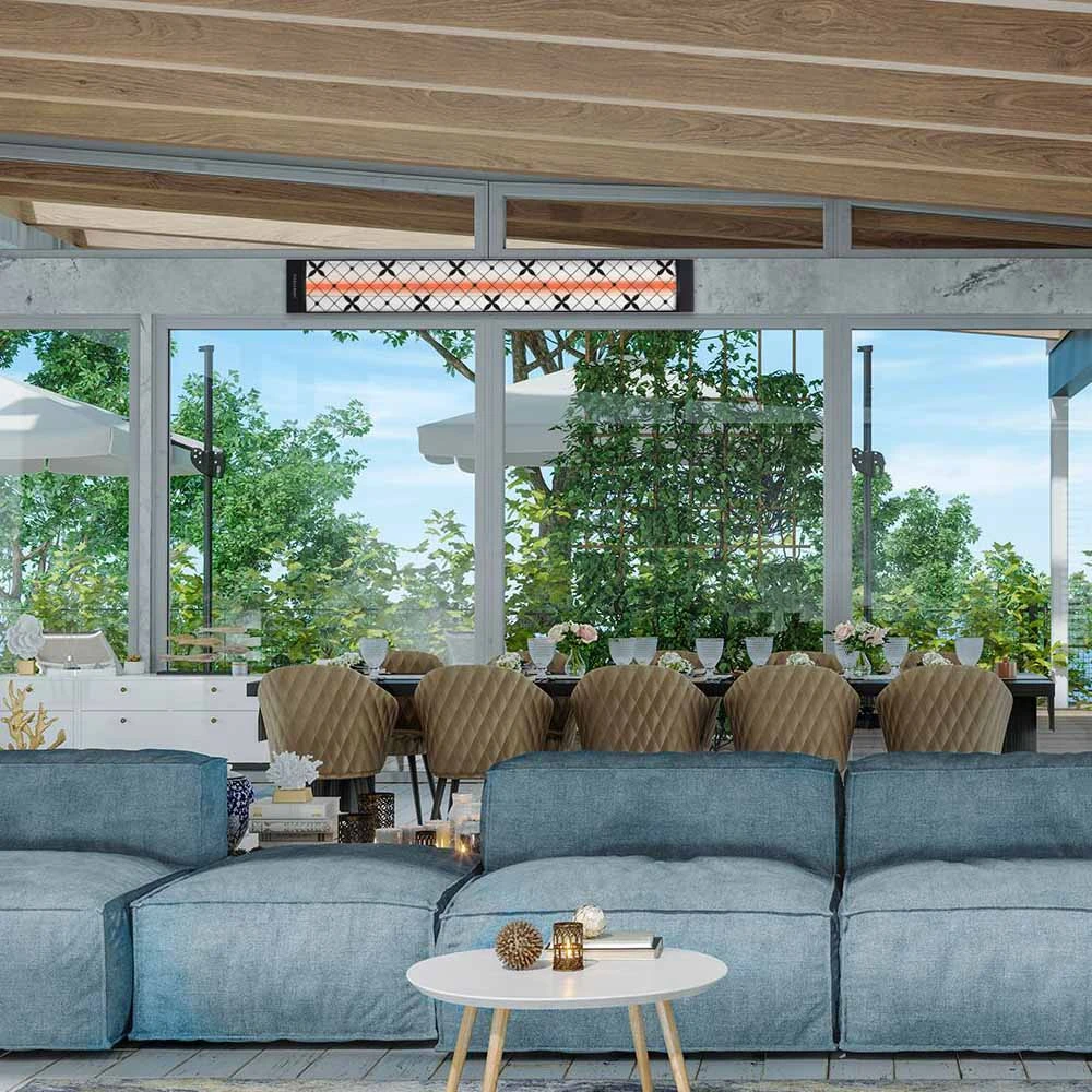 Infratech Traditional Motif Collection 61 1/4-Inch 3000W Single Element Electric Infrated Patio Heater - 277V - Black 7 Infratech Traditional Motif Collection 61 1/4-Inch 3000W Single Element Electric Infrated Patio Heater - 277V - Black - Image 7