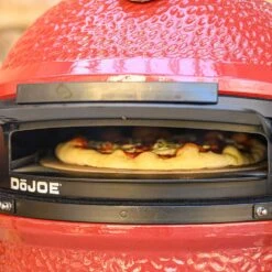 Kamado Joe DoJoe Kamado Pizza Oven System - Fits Kamado Joe 24-Inch Big Joe Grills -BBQ Haven Shop Kamado Joe Big Joe DoJoe Kamado Pizza Oven System BJ DJ Lifestyle Front View