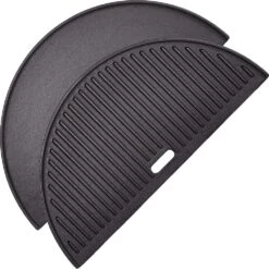 Kamado Joe Half Moon Cast Iron Reversible Griddle - Fits Kamado Joe 24-Inch Big Joe Grills