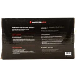 Kamado Joe Half Moon Cast Iron Reversible Griddle - Fits Kamado Joe 24-Inch Big Joe Grills 13 Kamado Joe Half Moon Cast Iron Reversible Griddle - Fits Kamado Joe 24-Inch Big Joe Grills -BBQ Haven Shop Kamado Joe Big Joe Half Moon Cast Iron Reversible Griddle BJ HCIGRIDDLE Box Back View