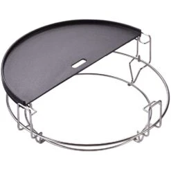 Kamado Joe Half Moon Cast Iron Reversible Griddle - Fits Kamado Joe 24-Inch Big Joe Grills 9 Kamado Joe Half Moon Cast Iron Reversible Griddle - Fits Kamado Joe 24-Inch Big Joe Grills -BBQ Haven Shop Kamado Joe Big Joe Half Moon Cast Iron Reversible Griddle BJ HCIGRIDDLE Divide and Conquer Flat