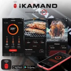 Kamado Joe IKamand II Smart BBQ Temperature Controller - Fits Kamado Joe 24-Inch Big Joe Grills -BBQ Haven Shop Kamado Joe Big Joe iKamand II Smart BBQ Temperature Controller BJ KAMANDNA Diagram