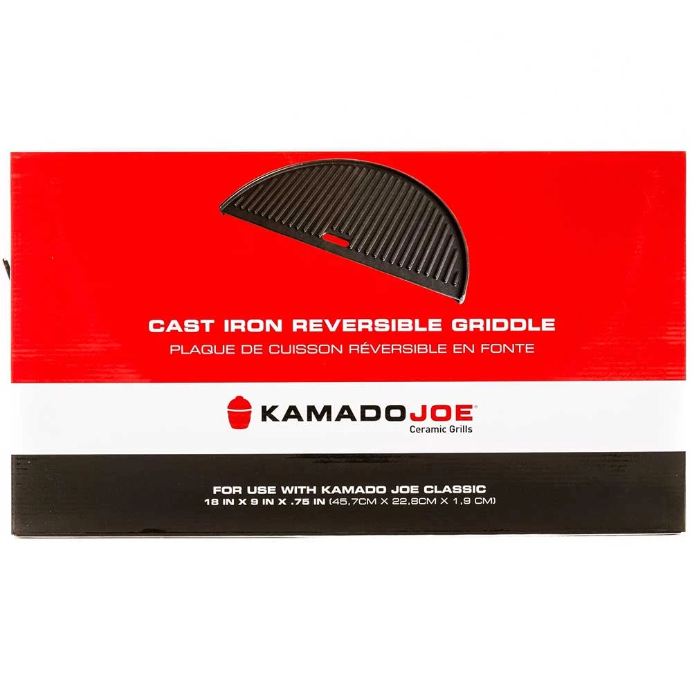 Kamado Joe Half Moon Cast Iron Reversible Griddle - Fits Kamado Joe 18-Inch Classic Joe Grills 5 Kamado Joe Half Moon Cast Iron Reversible Griddle - Fits Kamado Joe 18-Inch Classic Joe Grills - Image 5