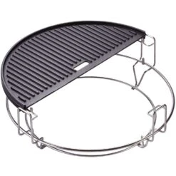 Kamado Joe Half Moon Cast Iron Reversible Griddle - Fits Kamado Joe 18-Inch Classic Joe Grills 10 Kamado Joe Half Moon Cast Iron Reversible Griddle - Fits Kamado Joe 18-Inch Classic Joe Grills -BBQ Haven Shop Kamado Joe Classic Joe Half Moon Cast Iron Reversible Griddle KJ HCIGRIDDLE Divide and Conquer