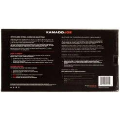 Kamado Joe Half Moon Stainless Steel Fish And Vegetables Cooking Grate - Fits Kamado Joe 24-Inch Big Joe Grills -BBQ Haven Shop Kamado Joe Half Moon SS Fish and Vegetables Cooking Grate BJ HSSCGFV Box Rear View