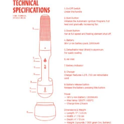 Looftlighter X Battery Powered Charcoal Lighter & Firestarter, Ignites Charcoal In Under 60 Seconds 15 Looftlighter X Battery Powered Charcoal Lighter & Firestarter, Ignites Charcoal In Under 60 Seconds -BBQ Haven Shop Looftlighter X Battery Powered Charcoal Starter Ignites Charcoal in under 60 Seconds LOX US Tech Specs