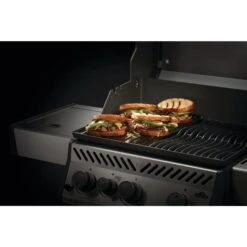 Napoleon 2-Sided Porcelain-Enameled Cast Iron Griddle For Rogue 425, 525 & 625 Grills 6 Napoleon 2-Sided Porcelain-Enameled Cast Iron Griddle For Rogue 425, 525 & 625 Grills -BBQ Haven Shop Low Res JPG 56426 High gloss griddle InUse Sandwiches
