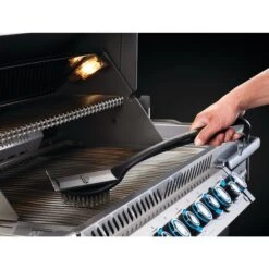 Napoleon Industrial Stainless Steel Grill Brush 6 Napoleon Industrial Stainless Steel Grill Brush -BBQ Haven Shop Low Res JPG 62052 IndustrialSSCleaningBrush WithScraper InUse Brush