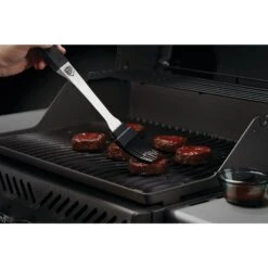 Napoleon Stainless Steel Executive 3-Piece BBQ Toolset -BBQ Haven Shop Low Res JPG 70036 PresEd 3pc Toolset InUse StartBurgers