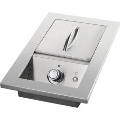 Napoleon Built-In 700 Series 10,000 BTU 10-Inch Drop-In Propane Gas Single Side Burner With Stainless Steel Cover -BBQ Haven Shop Low Res JPG BIB10RT DropIn Burners Ang LidOn